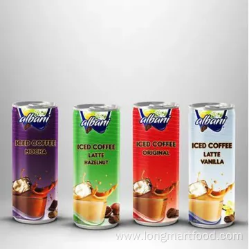 250ml Private Label Juice Manufacturer Canned Slim Coffee Drink Iced Milk Coffee Drink